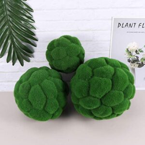 BESPORTBLE Green Moss Decorative Ball, Artificial Moss Balls Faux Dried Balls Vase Bowl Filler for Christmas Party Weddings Display Decor Props, 12cm