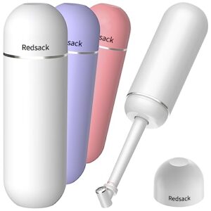 redsack portable travel bidet for women or men, peri bottle postpartum, camping handheld bidet sprayer (white)