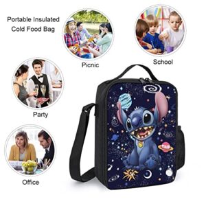 Uqesjik 3 Pcs Backpack Set Laptop Backpack Insulated Lunch Box Pencil Case Combo Cute Bookbag Casual Bags Hiking Backpacks