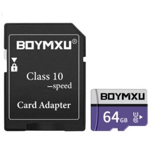 tf memory card 64gb,boymxu tf card with adapter,high speed memory card class 10 tf card memory card for phone camera computer-purple