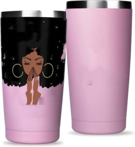 niduilef gifts for women- 20oz stainless steel wine tumbler bottle coffee mug gifts for women girls birthday gifts (pink)