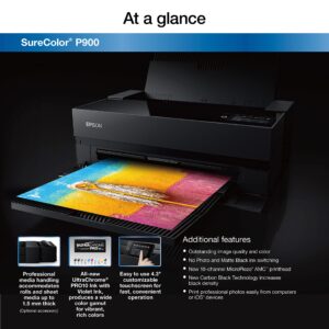 Epson SureColor P900 17-Inch Photo Printer (Renewed), Black