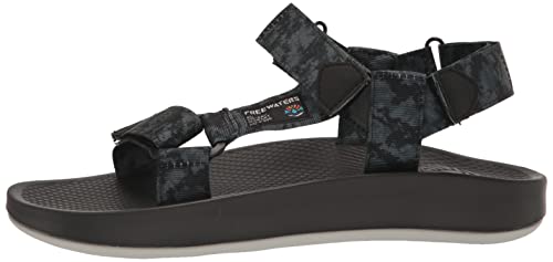 Freewaters Women's Sport Sandal, Black Tie Dye, 5