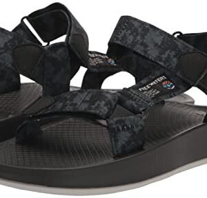 Freewaters Women's Sport Sandal, Black Tie Dye, 5