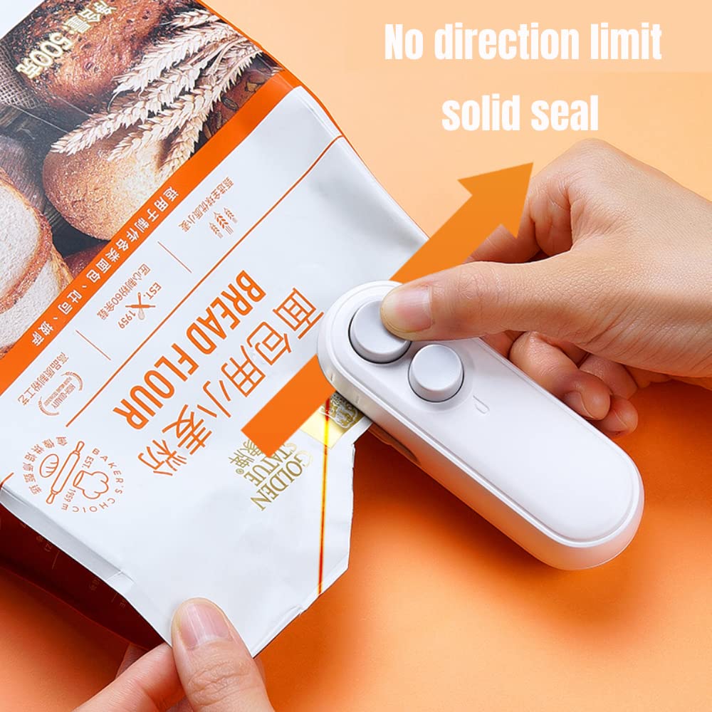 MYUANGO Mini Handleld Chip Bag Sealer | 2-in-1 Bag Sealer Heat Seal with Cutter | USB Charging and Magnetic Back | Perfect for Travel and Snack Lovers