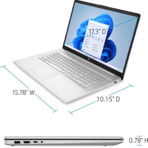 HP 2023 Newest 17 Laptop, 17.3" FHD IPS Display, AMD Ryzen 5 5500U (Beat i7-11370H), 16GB RAM, 1TB SSD, AMD Radeon Graphics, Bluetooth, Webcam, HDMI, Windows 11 Home in S Mode, Natural Silver