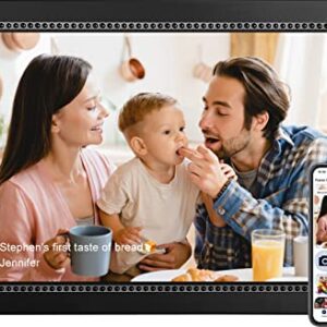 Digital Picture Frame 15.6 Inch Large Digital Photo Frame Full HD Touchscreen Smart Cloud Photo Frame with 32GB Storage, Auto-Rotate, Easy Setup to Share Photos or Videos via AiMOR APP, Wall Mountable