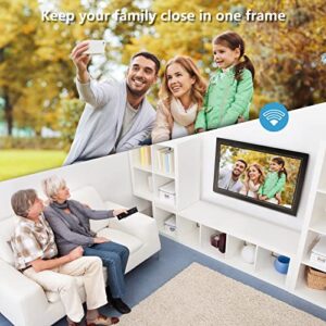 Digital Picture Frame 15.6 Inch Large Digital Photo Frame Full HD Touchscreen Smart Cloud Photo Frame with 32GB Storage, Auto-Rotate, Easy Setup to Share Photos or Videos via AiMOR APP, Wall Mountable