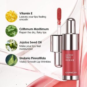 CARSLAN Hydrating Lip Gloss Serum, Moisturizing, Plunping, Shiny Lip Glow, Tinted Lip Care with Vitamin E, Crithmum Maritimum Essential oil, G103