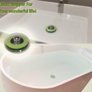 XAJOON Tub Stopper,Drain Stopper,Bathtub Plug,Bathroom Sink Stopper, Silicone Bathtub Stopper，Green Stopper (Patented Product)