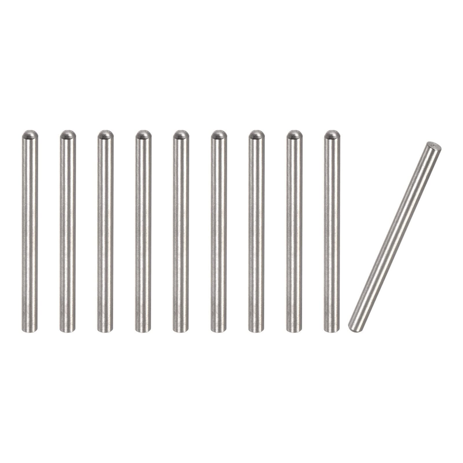 Tool parts 3x50mm Dowel Pins - 10pcs Round Head Flat Chamfered End Dowel Pin