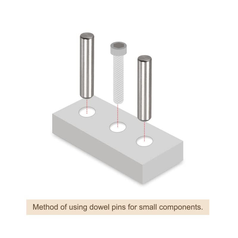 Tool parts 8x60mm Dowel Pins - 2pcs Round Head Flat Chamfered End Dowel Pin