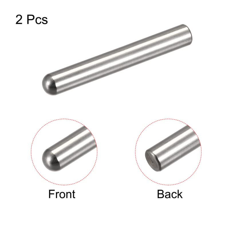 Tool parts 8x60mm Dowel Pins - 2pcs Round Head Flat Chamfered End Dowel Pin