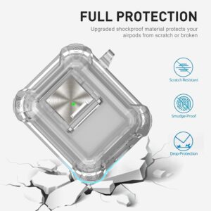 Valkit Compatible Airpods Case Clear with Lock, Soft TPU Air Pod 1/2 Generation Case Shockproof Protective Cover with Keychain iPods 2 Skin for Airpods 1st/2nd Gen Charging Case