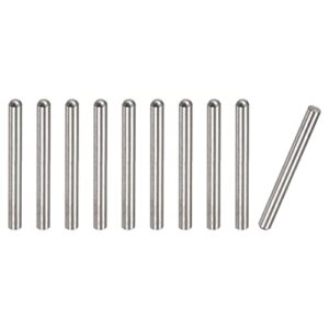 tool parts 3x28mm dowel pins - 10pcs round head flat chamfered end dowel pin