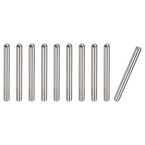 Tool parts 3x28mm Dowel Pins - 10pcs Round Head Flat Chamfered End Dowel Pin