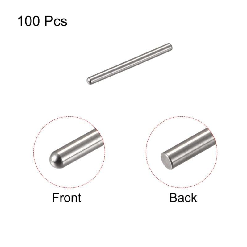 Tool parts 0.8x12mm Dowel Pins - 100pcs Round Head Flat Chamfered End Dowel Pin