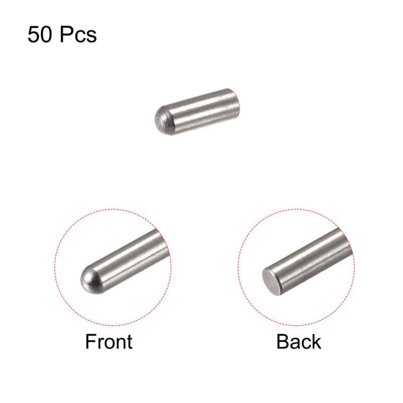 Tool parts 3x5mm Dowel Pins - 50pcs Round Head Flat Chamfered End Dowel Pin