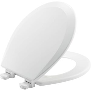 BEMIS 500EC 390 Toilet Seat with Fluidmaster 7115 Replacement Toilet Bolt Caps