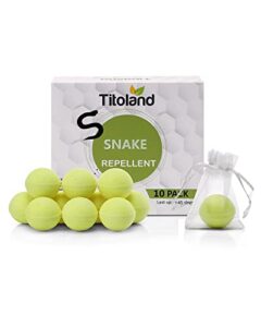 snake repellent for yard powerful, snake away repellent for outdoors pet safe, 10 pack moth balls snake repellent for copperhead, waterproof & sun-proof all natural snake repellent safe for dogs
