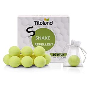 Snake Repellent for Yard Powerful, Snake Away Repellent for Outdoors Pet Safe, 10 Pack Moth Balls Snake Repellent for Copperhead, Waterproof & Sun-Proof All Natural Snake Repellent Safe for Dogs