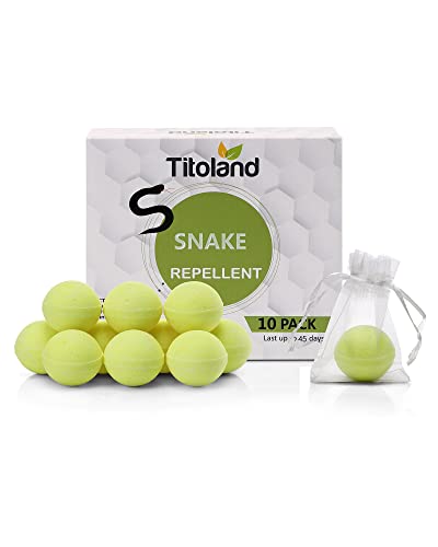 Snake Repellent for Yard Powerful, Snake Away Repellent for Outdoors Pet Safe, 10 Pack Moth Balls Snake Repellent for Copperhead, Waterproof & Sun-Proof All Natural Snake Repellent Safe for Dogs