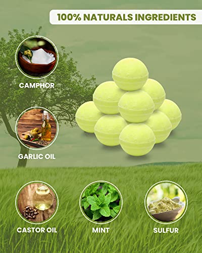 Snake Repellent for Yard Powerful, Snake Away Repellent for Outdoors Pet Safe, 10 Pack Moth Balls Snake Repellent for Copperhead, Waterproof & Sun-Proof All Natural Snake Repellent Safe for Dogs