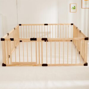 Wooden Baby Playpen,Playpen Play Pens for Babies and Toddlers,Toddler Playpen,Baby Play Fence Yards,Large Baby Playpen Wood (180×240×61 CM)