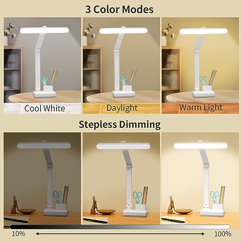 MAYTHANK Cordless Desk Table Lamp Reading Light Rechargeable Battery 4000mah, Tall & Large Light 50 LED,Touch 3 Modes,2 Ways Power,Dimmable, Wireless Bedroom Bedside Lamp,20 Inch