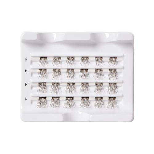 KISS Falscara Multipack False Eyelashes, Lash Clusters, Bambi Wisps', 10mm-12mm-14mm, Includes 24 Assorted Lengths Wisps, Contact Lens Friendly, Easy to Apply, Reusable Strip Lashes
