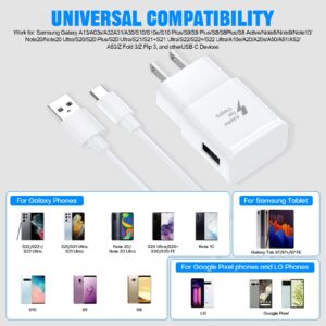 Samsung Charger Fast Charging USB Type C Cable 6ft for Android Samsung Galaxy S10/S10e/S10Plus/S9/S9Plus/S8/S8Plus/A51/A52/A53/Note20/Note10/Note9/Note8/S20/S20+/S21/S21+/S22Ultra/S23/S23Ultra/S23+