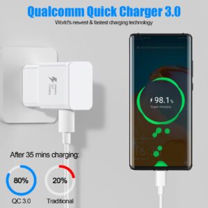 Samsung Charger Fast Charging USB Type C Cable 6ft for Android Samsung Galaxy S10/S10e/S10Plus/S9/S9Plus/S8/S8Plus/A51/A52/A53/Note20/Note10/Note9/Note8/S20/S20+/S21/S21+/S22Ultra/S23/S23Ultra/S23+