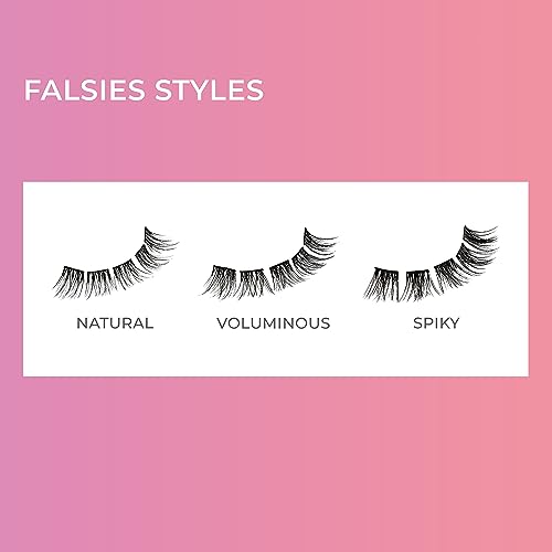 KISS imPRESS Falsies False Eyelashes, Lash Clusters, Natural', 12 mm, Includes 20 Clusters, 1 applicator, Contact Lens Friendly, Easy to Apply, Reusable Strip Lashes