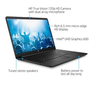 HP 2023 Newest Pavilion 15.6'' HD Laptop,Quad Core Intel Pentium N5030 (Upto 3.1GHz),8GB RAM,256GB SSD,Intel UHD Graphics,WiFi,HD Webcam,HDMI,RJ-45,10+ Hour Battery,Win 11+MarxsolCables Black