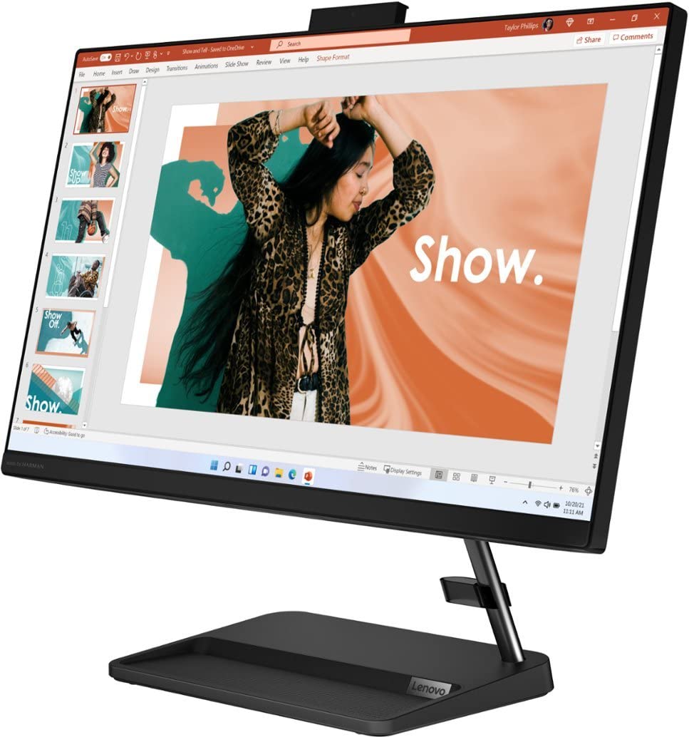 Lenovo IdeaCentre All-in-One Computer, 24" FHD Display, Intel core i3-1115G4 Processor, 16 GB RAM, 512 GB PCIe SSD, HDMI, WiFi, RJ-45, Wireless Mouse & Keyboard Included, Windows 11 Home