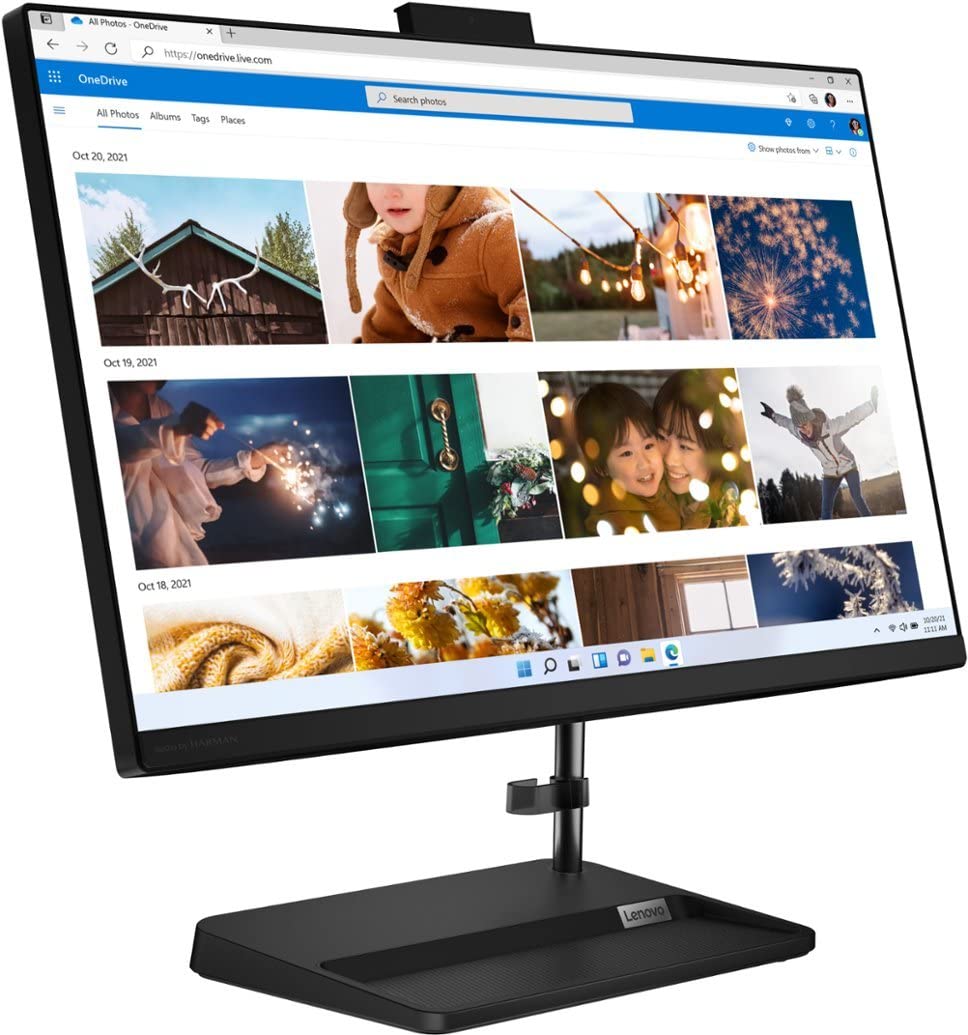 Lenovo IdeaCentre All-in-One Computer, 24" FHD Display, Intel core i3-1115G4 Processor, 16 GB RAM, 512 GB PCIe SSD, HDMI, WiFi, RJ-45, Wireless Mouse & Keyboard Included, Windows 11 Home