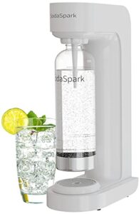 soda maker with bpa free bottle - co2 powered one touch fizz control - fresh sparkling water maker - homemade sparkle seltzer soda streaming machine, carbonated water machine [c02 not included]