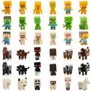 36pcs video gmae cake toppers, mini action figures toys - collection playset party gift for kids boys fans