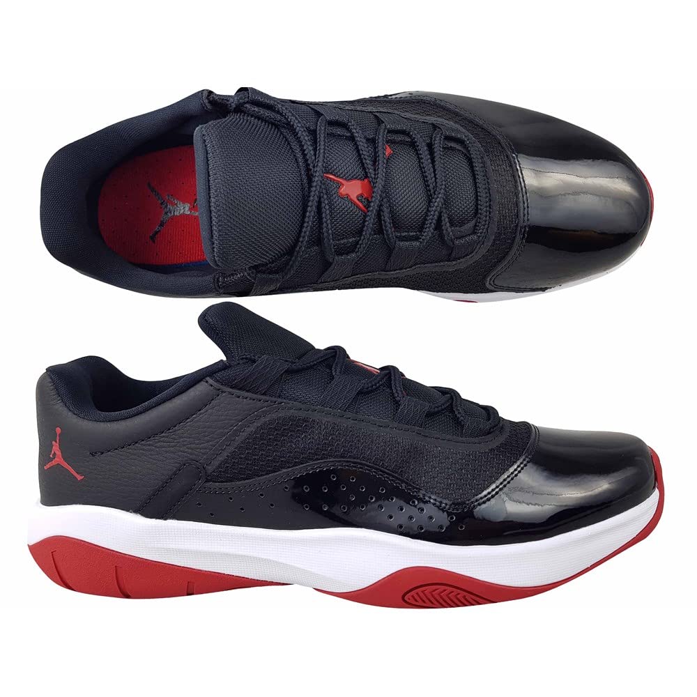 Nike Jordan Men's 11 CMFT Low Bred Black/White-Gym Red (DM0844 005) - 9