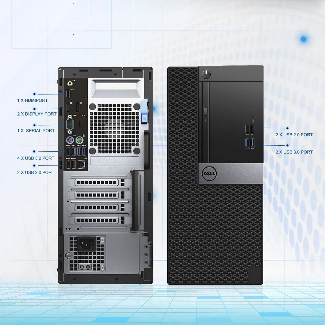 Dell Optiplex 7040 Mini Tower Desktop Computer, Intel Quad Core i5 6500 3.2Ghz, 32GB DDR4, 1TB SSD Hard Drive, WiFi, Bluetooth, HDMI, Keyboard & Mouse, Windows 10 Pro (Renewed)