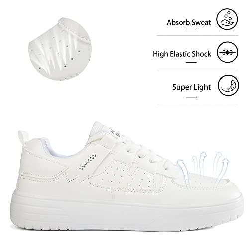 Recoisin Women's Walking Shoes Running Lightweight Tennis Sneakers New Available White