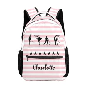 deven art gymnastic woman personalized kids backpack for boy/girl teen primary school daypack travel bag bookbag