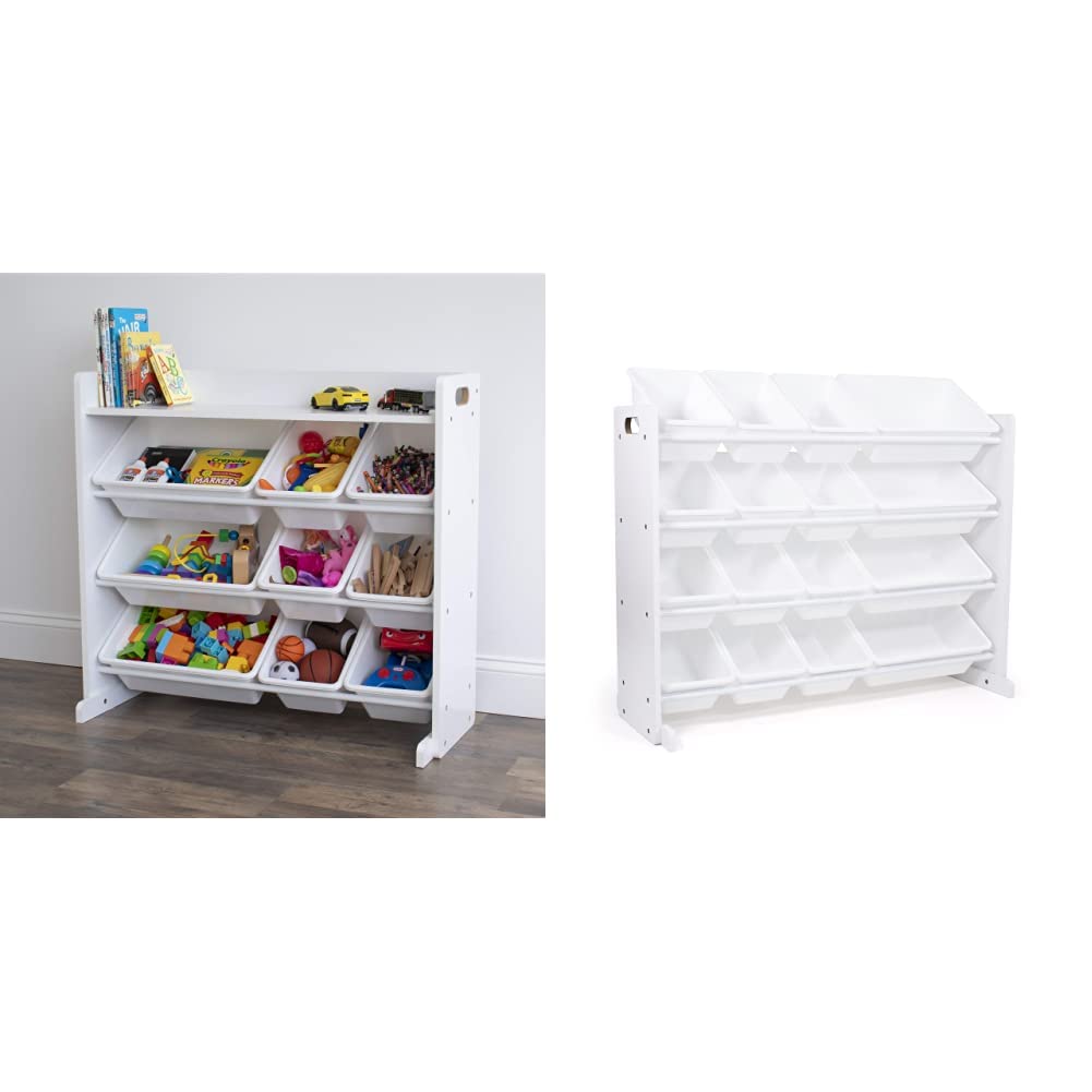 Humble Crew Toy Storage Organizers with Shelves and Storage Bins (White)