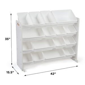 Humble Crew Toy Storage Organizers with Shelves and Storage Bins (White)