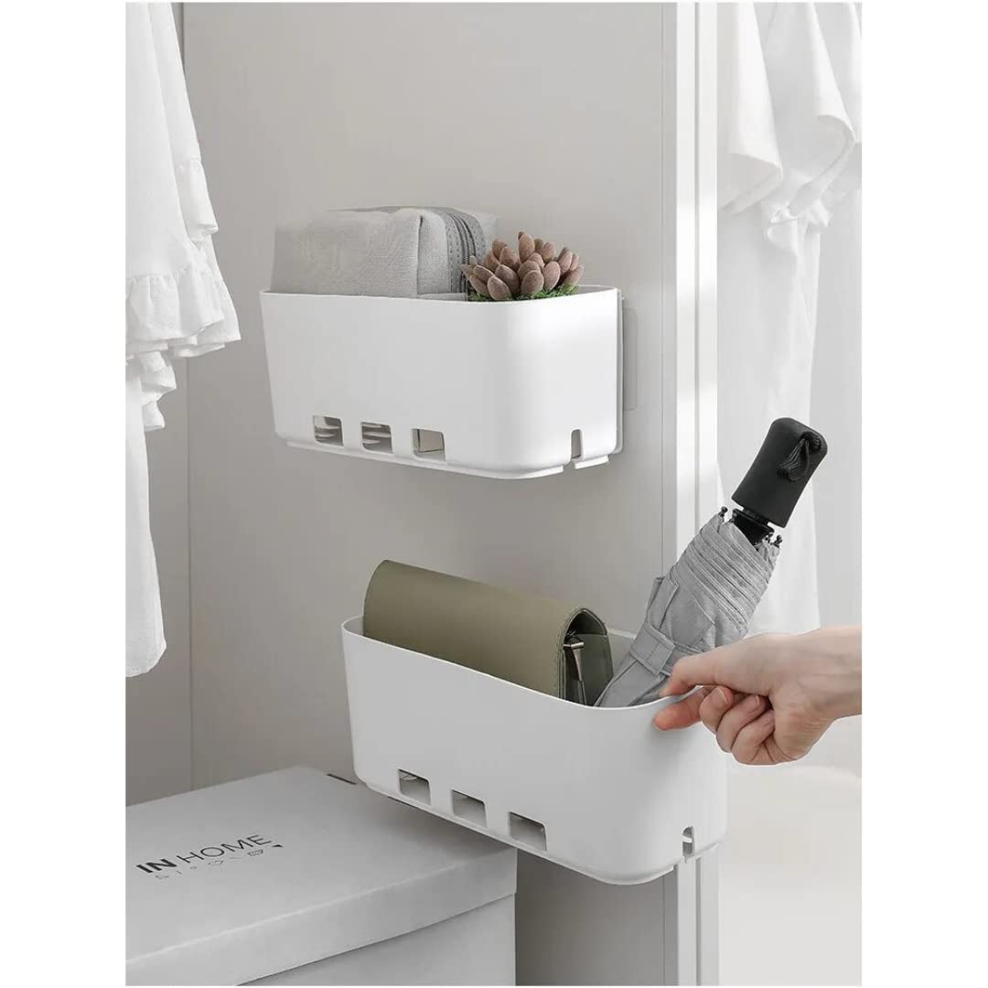 Wall Mounted Under Sink Organizer And Storage For Kitchen Bathroom Pantry Pull-out Hanging Drawer Slide Out Bin Cabinet Organizer Adhesive Wall Mounted No Drilling