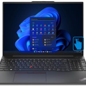 LENOVO Thinkpad E16 Gen 1 16.0" Touchscreen IPS WUXGA Display Laptop (Inteli5-1335U 10-Core, 16GB RAM, 512GB PCIe SSD, Intel UHD, WiFi 6, Backlit KYB, FP Reader, 2 Thunderbolt 4, Win 10 Pro) w/Hub