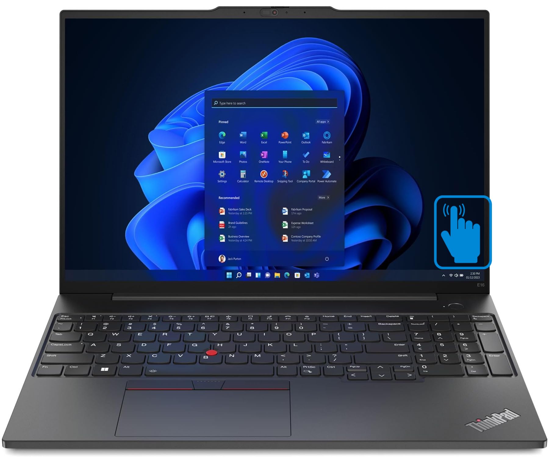 LENOVO Thinkpad E16 Gen 1 16.0" Touchscreen IPS WUXGA Display Laptop (Inteli5-1335U 10-Core, 16GB RAM, 512GB PCIe SSD, Intel UHD, WiFi 6, Backlit KYB, FP Reader, 2 Thunderbolt 4, Win 10 Pro) w/Hub