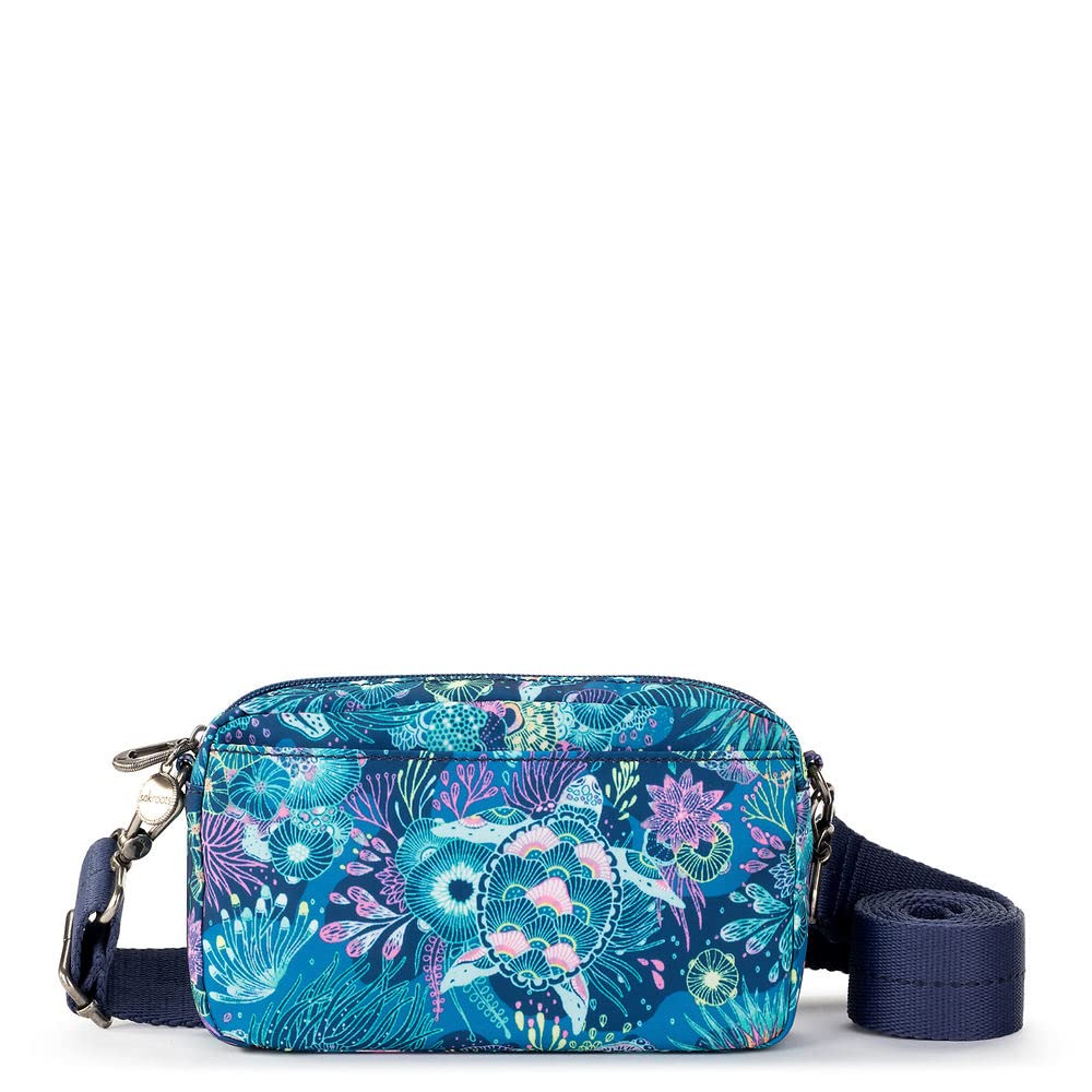 Sakroots Lodi Smartphone Crossbody, Convertible Design, Royal Blue Seascape