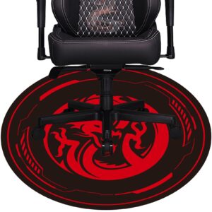 raoot gaming chair mat for low pile carpet and hardwood floor 47 inch round floor mats for game room bedroom living room and office room rolling chair