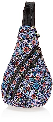 Sakroots Women's Go Sling Backpack in Nylon Eco Twill, Pink Mojave Canyon, One Size